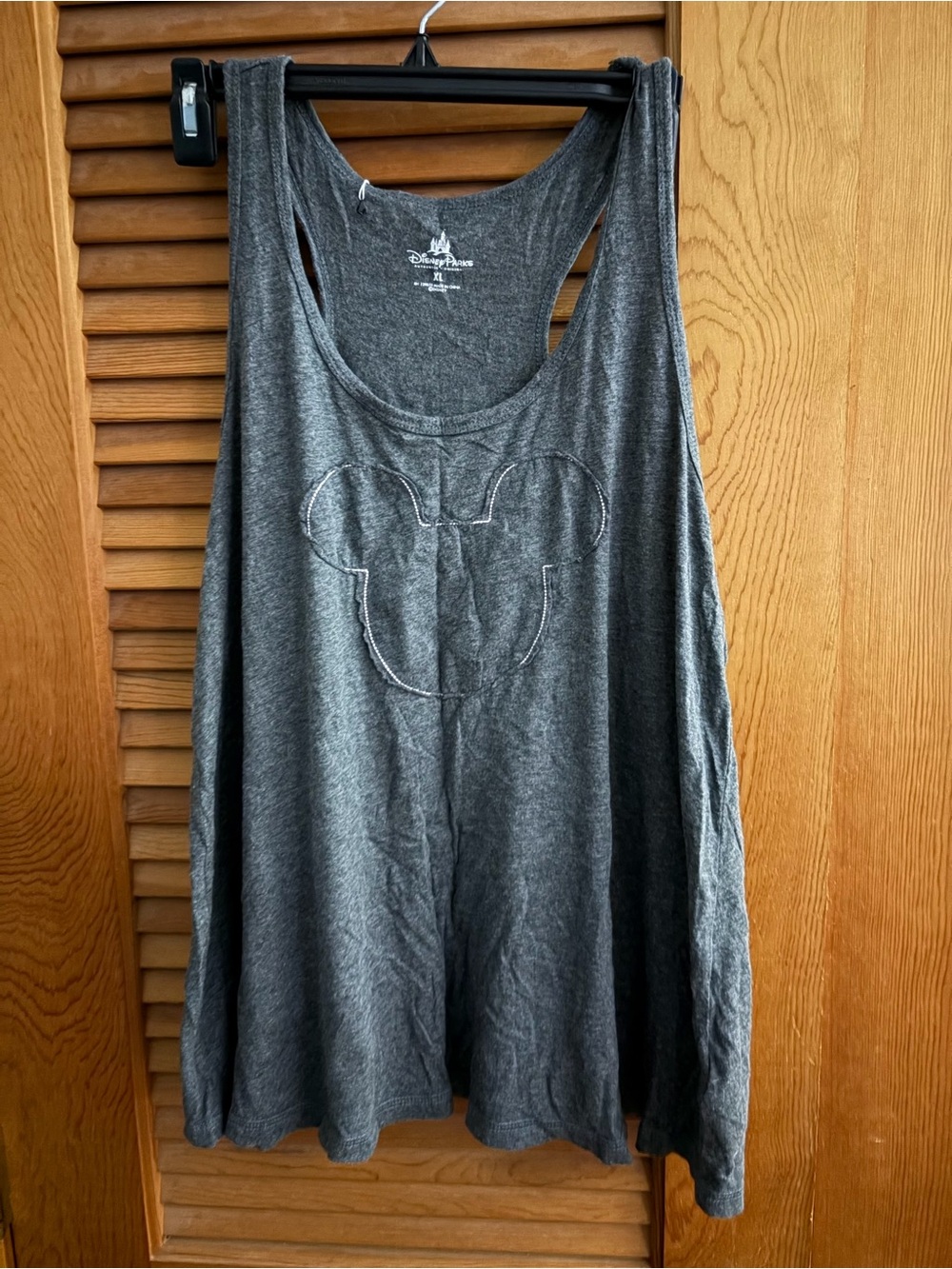 Disney Parks womens Tank Top Mickey Mouse head outline in gray Size XL